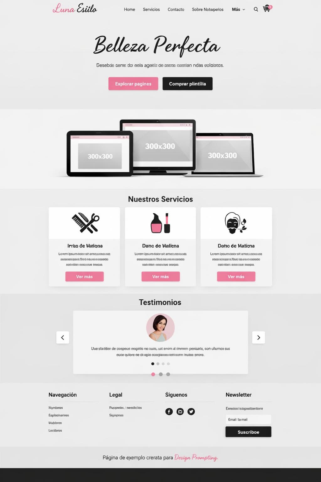 Luna Estilo — vista previa del theme