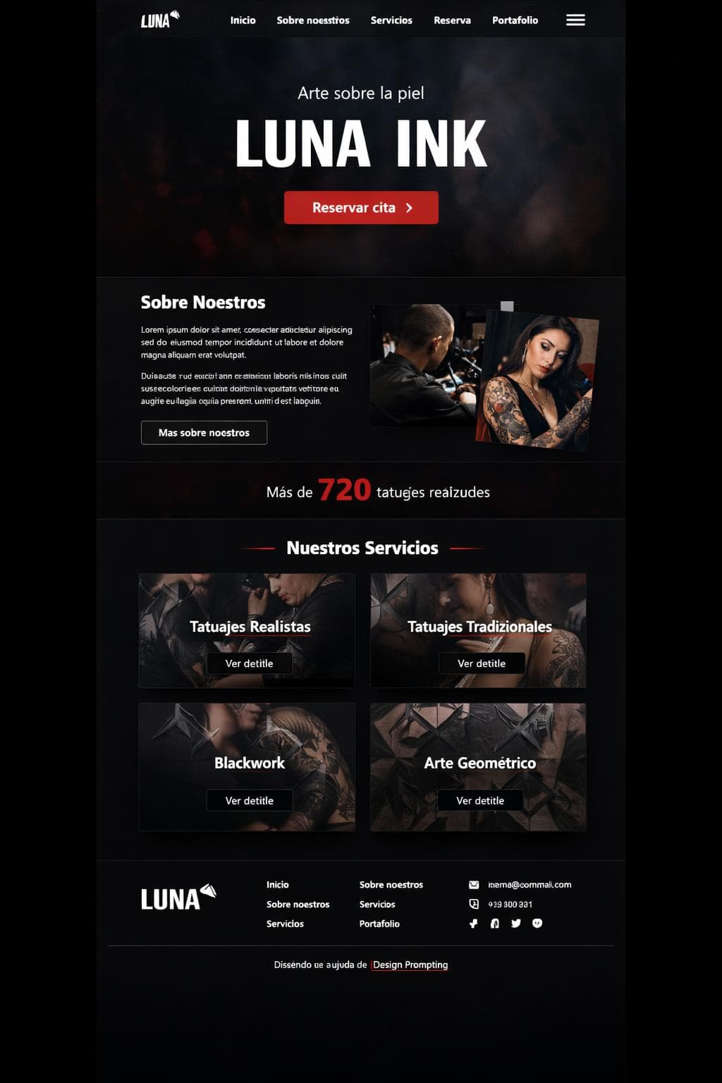 Luna Ink — vista previa del theme