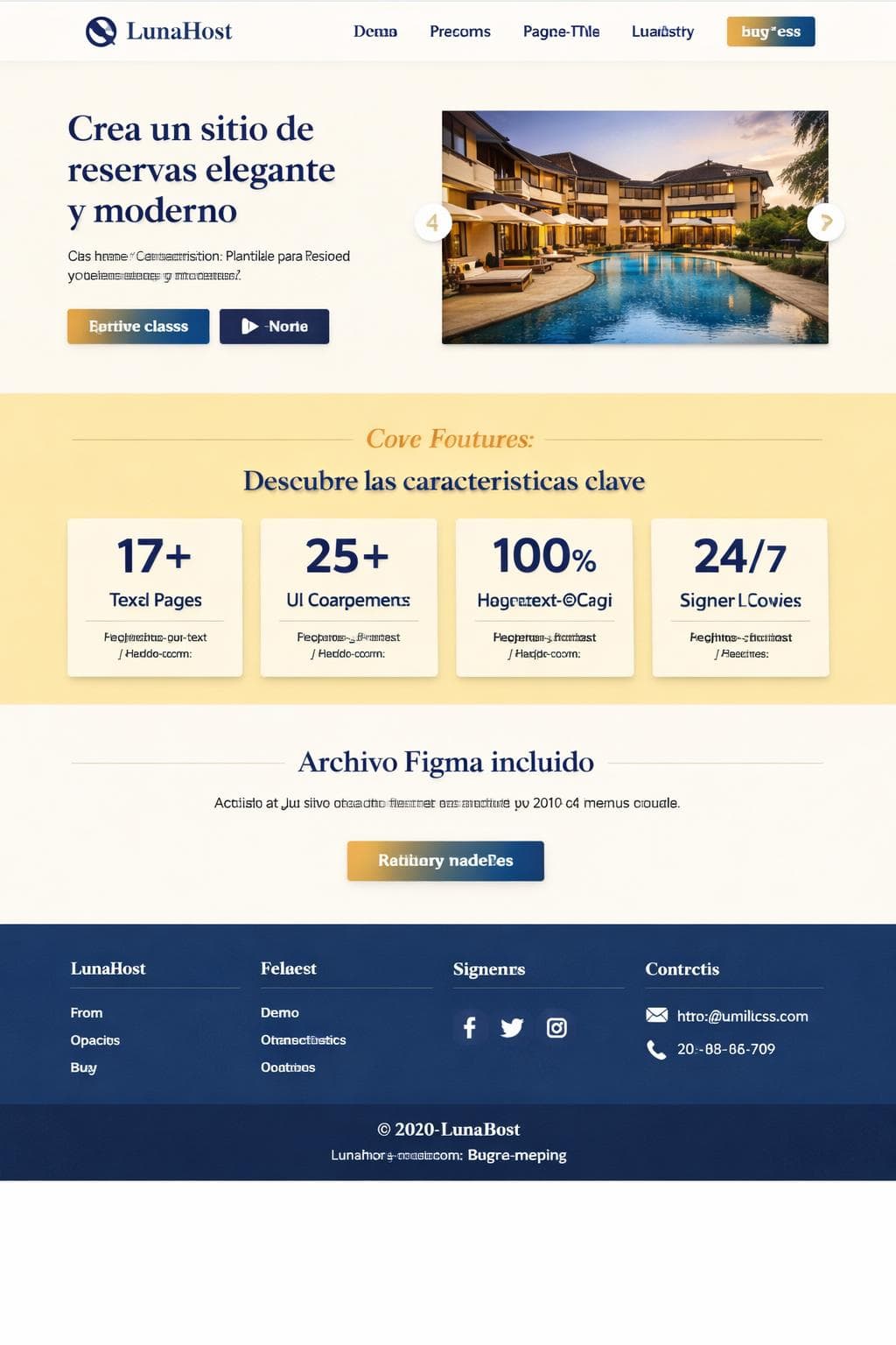 LunaHost — vista previa del theme