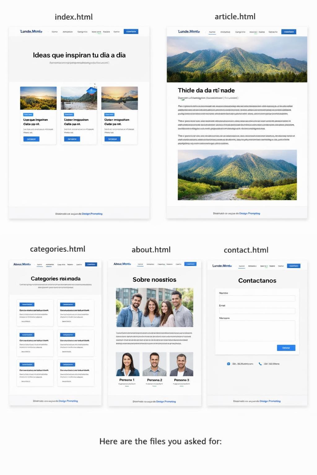 LunaMente — vista previa del theme
