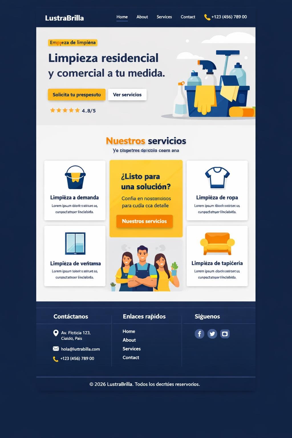 LustraBrilla — vista previa del theme