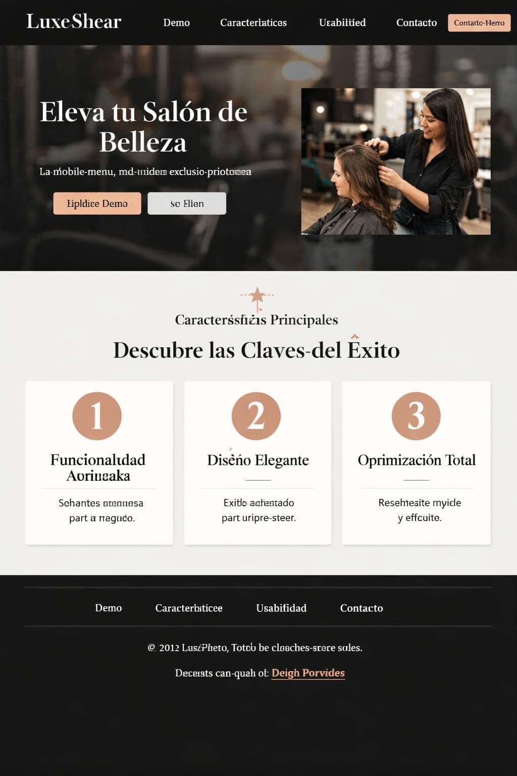 LuxeShear — vista previa del theme