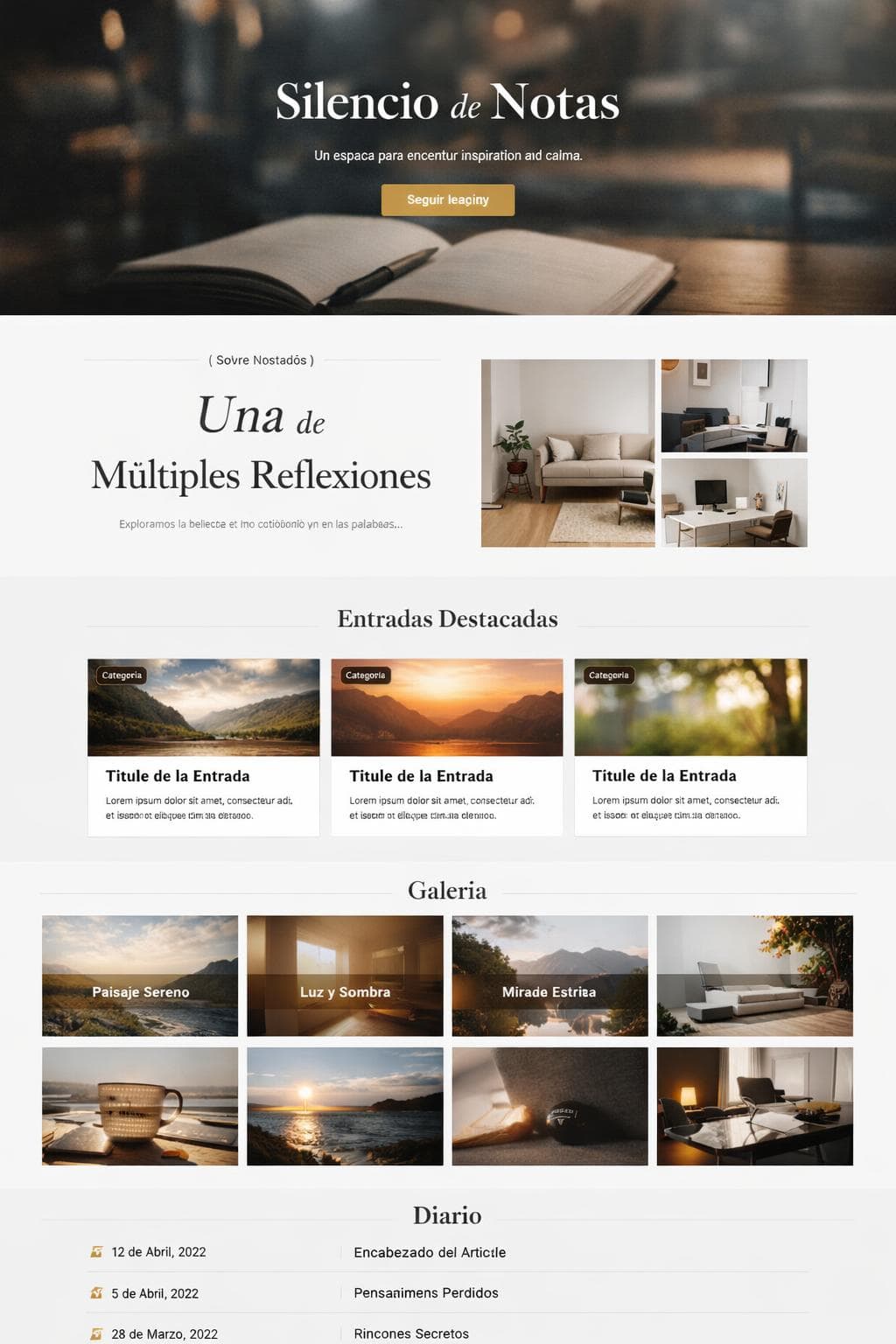 Luz de Página — vista previa del theme