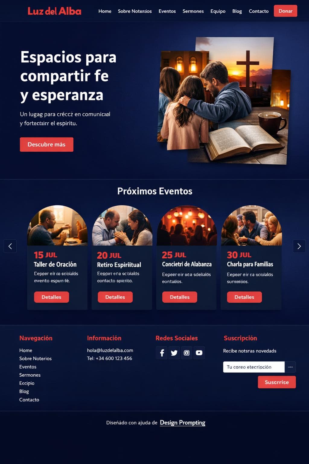 Luz del Alba — vista previa del theme