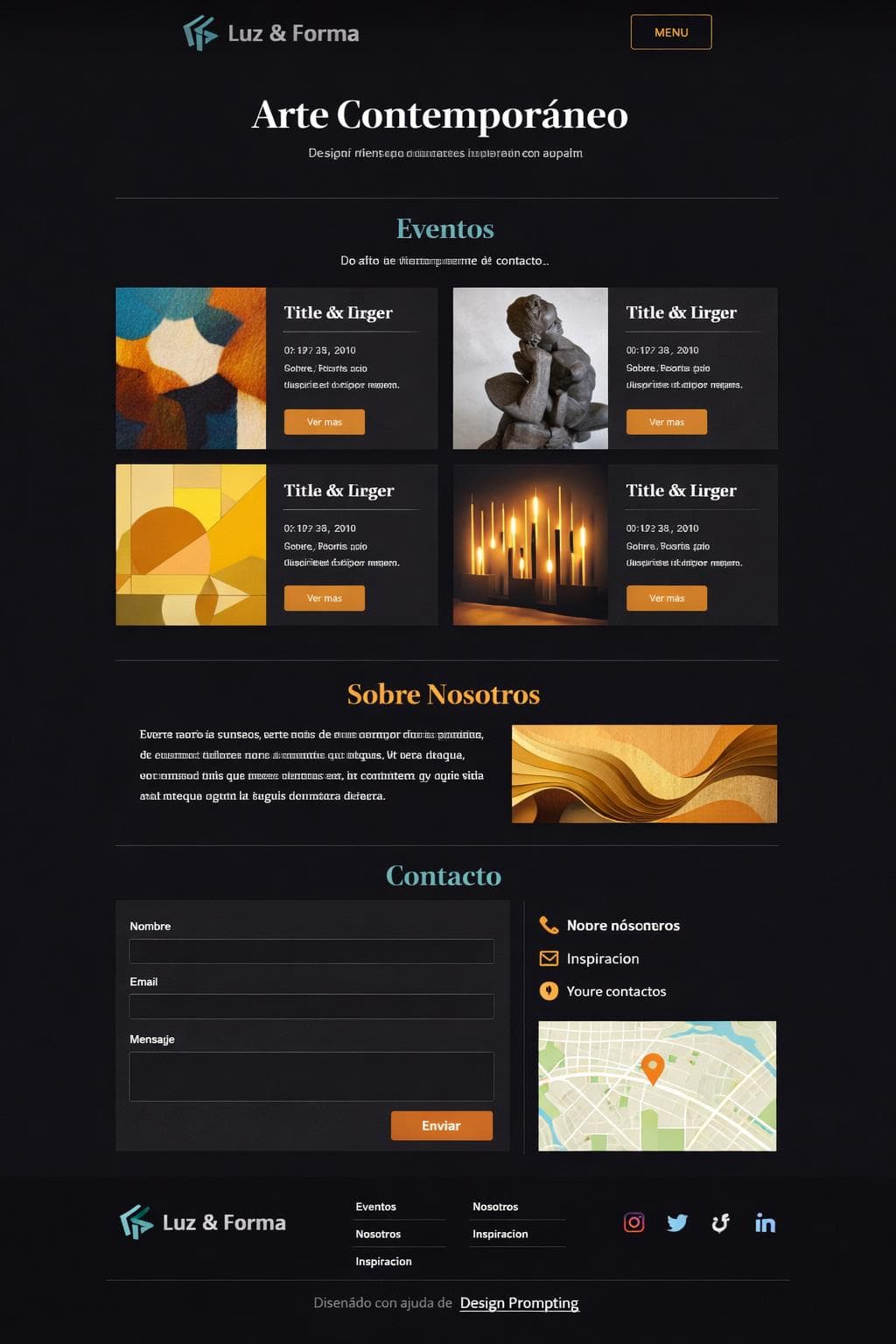 Luz & Forma — vista previa del theme
