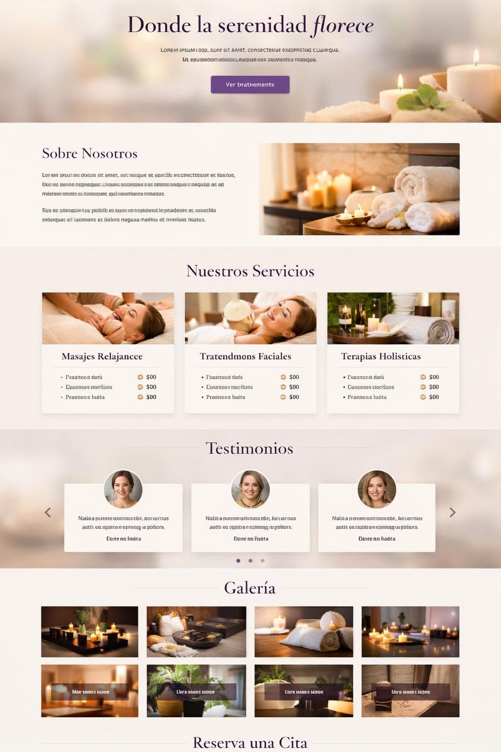 Luz Tranquila — vista previa del theme