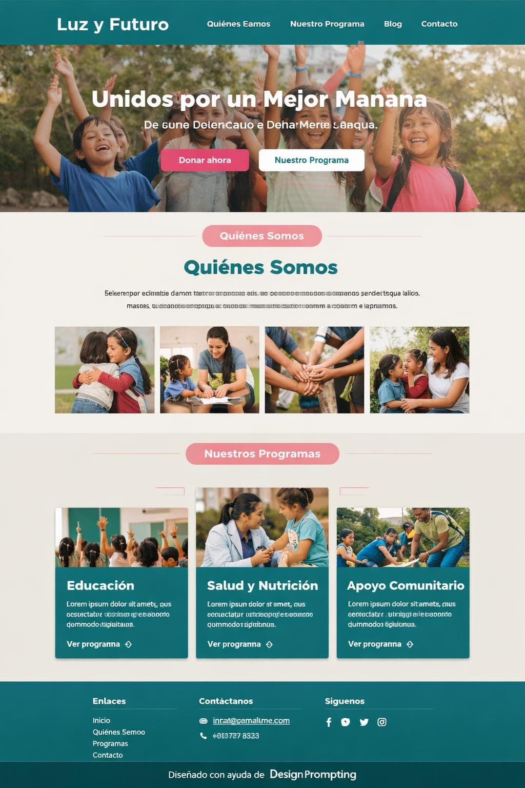 Luz y Futuro — vista previa del theme