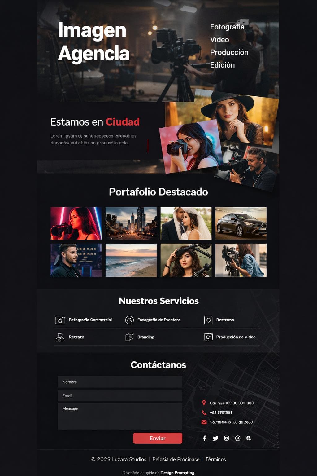 Luzara Studios — vista previa del theme