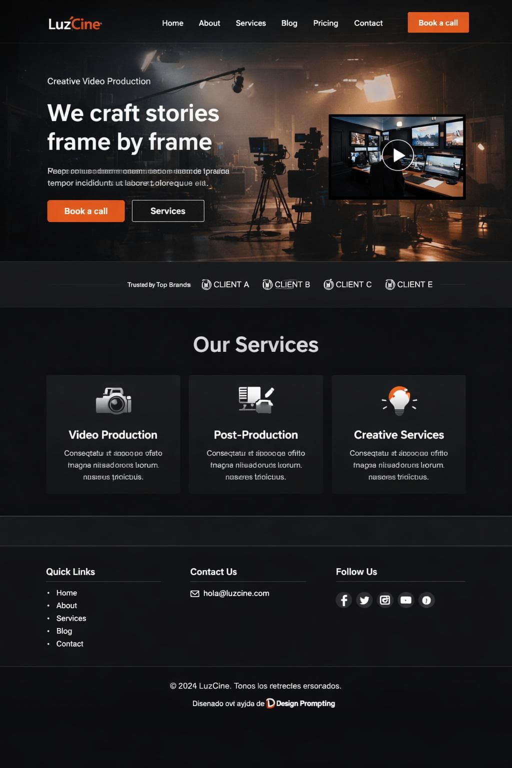 LuzCine — vista previa del theme