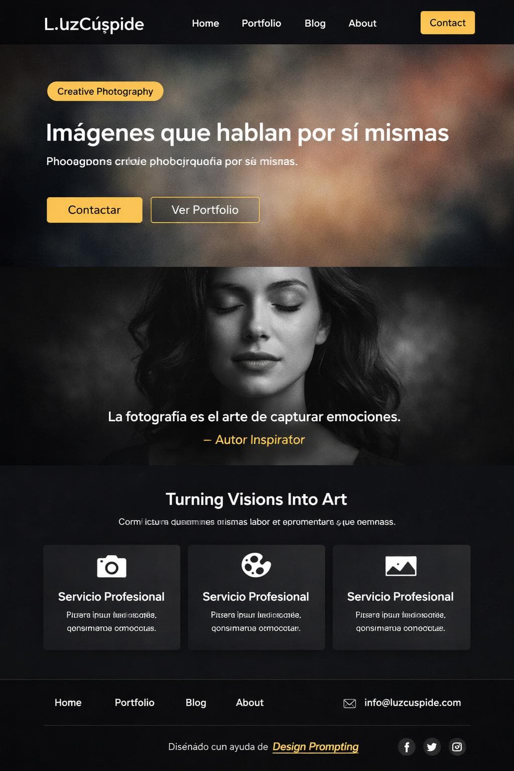 LuzCúspide — vista previa del theme
