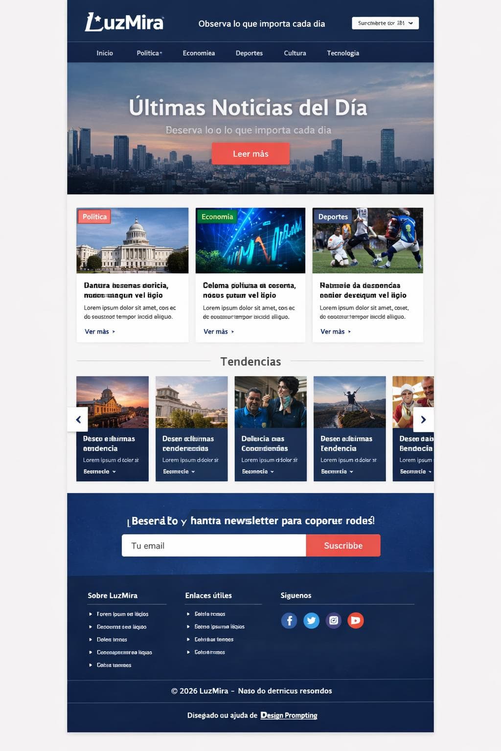 LuzMira — vista previa del theme