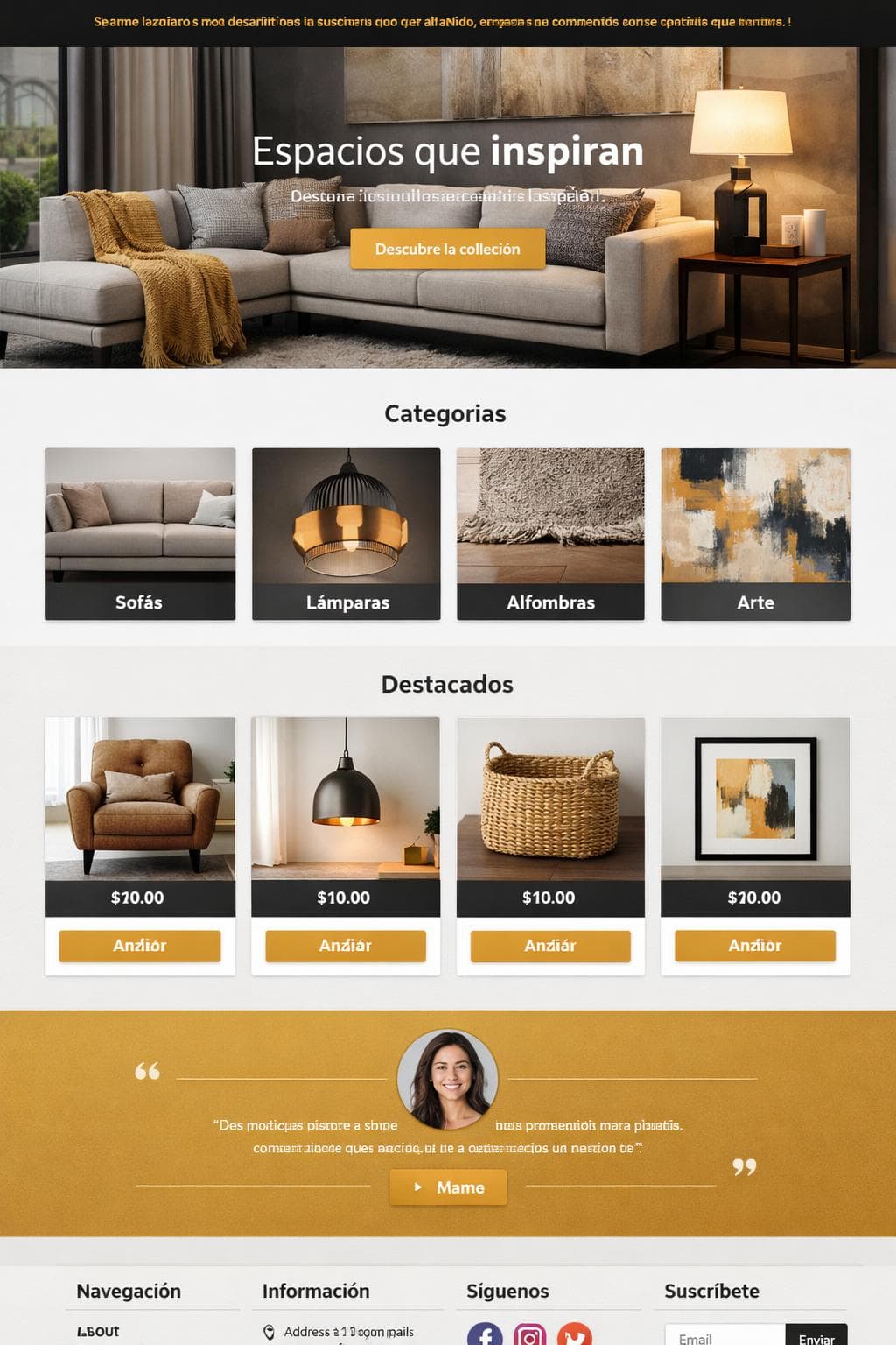 LuzNido — vista previa del theme