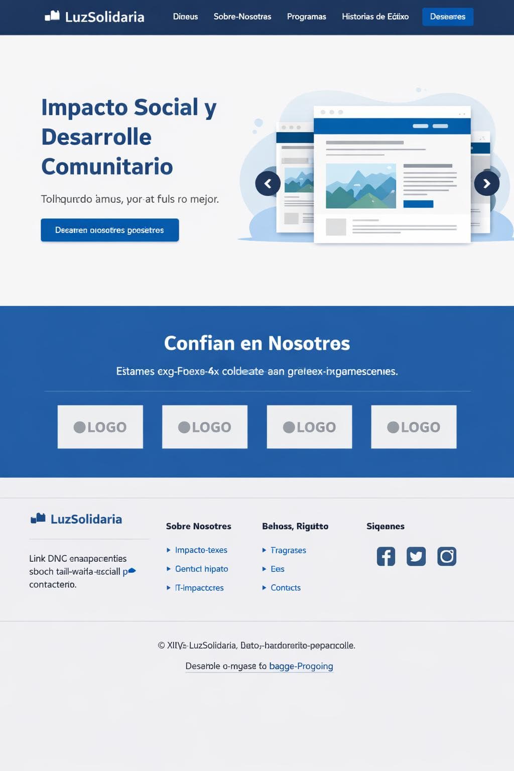 LuzSolidaria — vista previa del theme