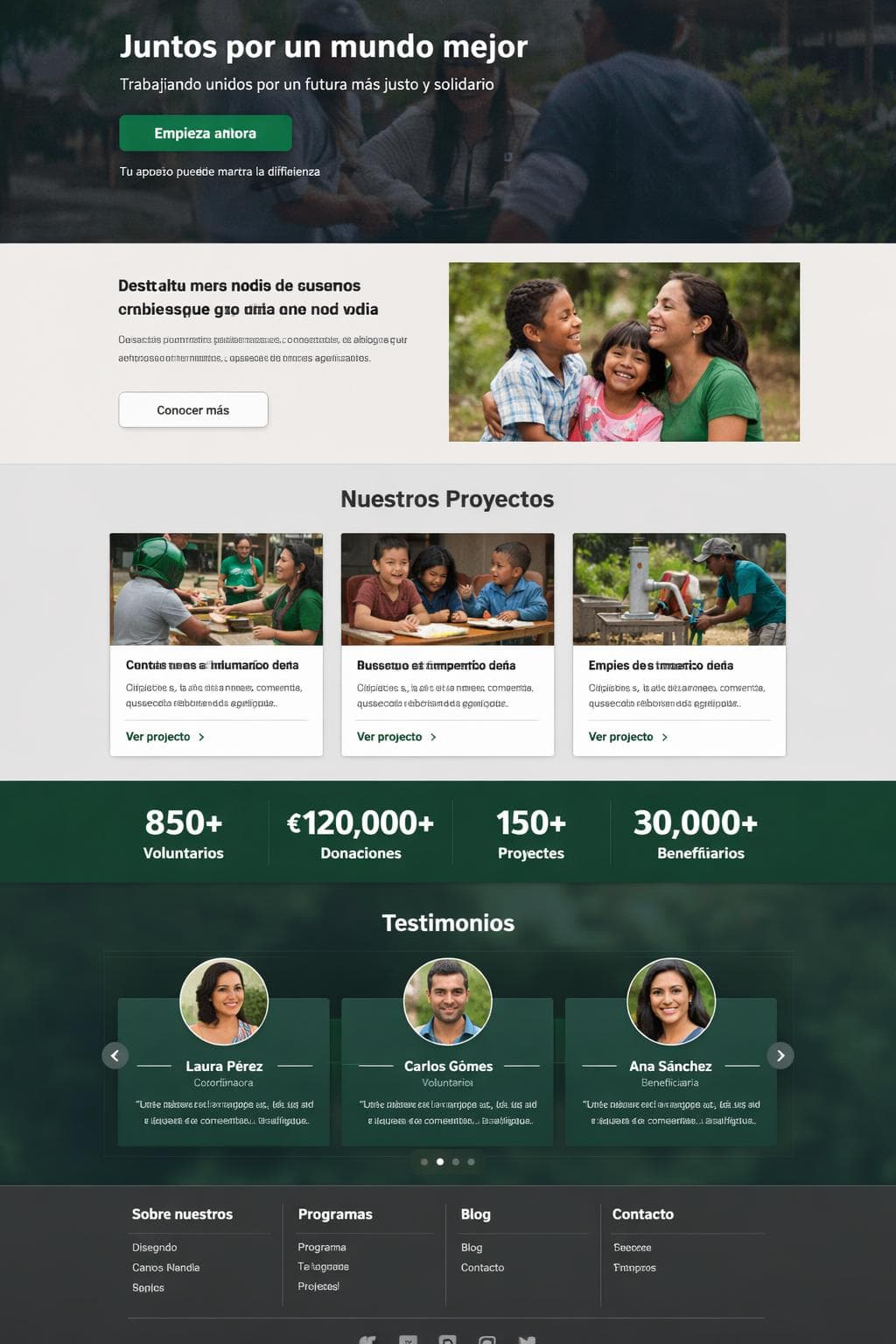 Manos Unidas — vista previa del theme