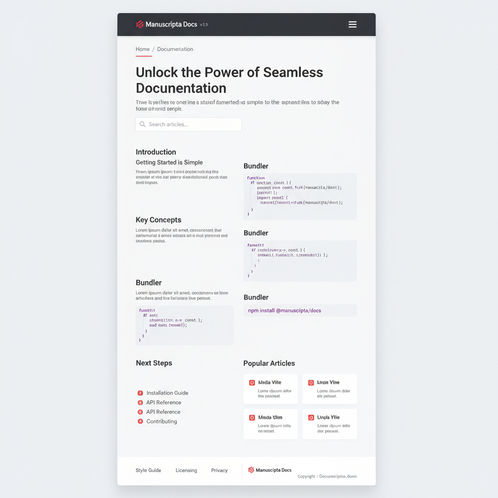 Manuscripta Docs — vista previa del theme