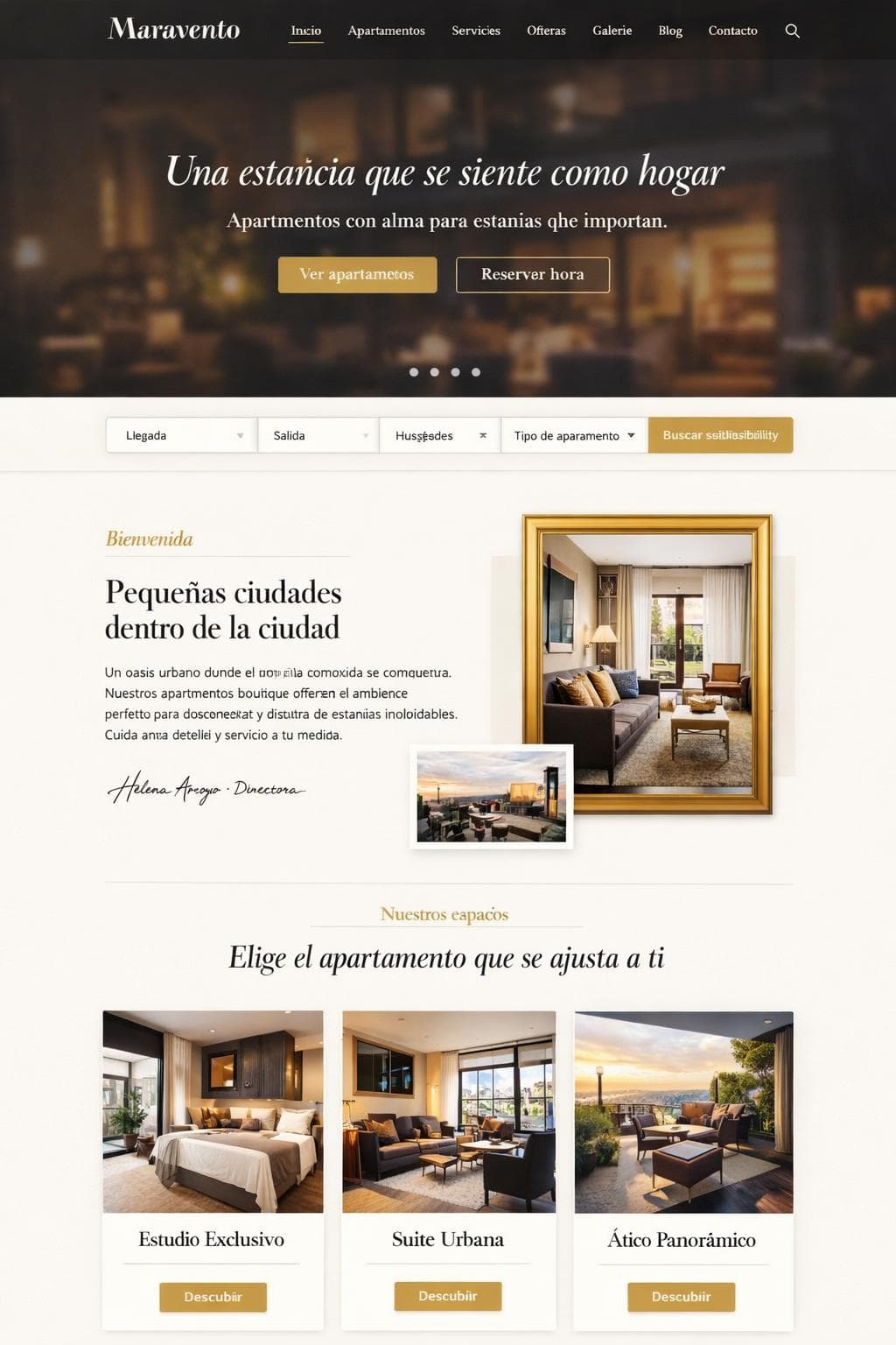Maravento Suites — vista previa del theme