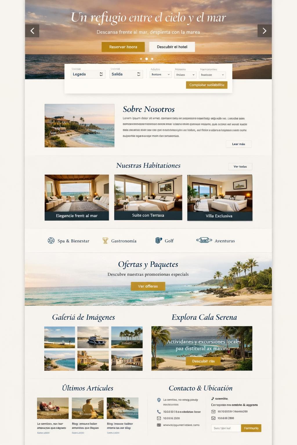 Marenova Resort — vista previa del theme