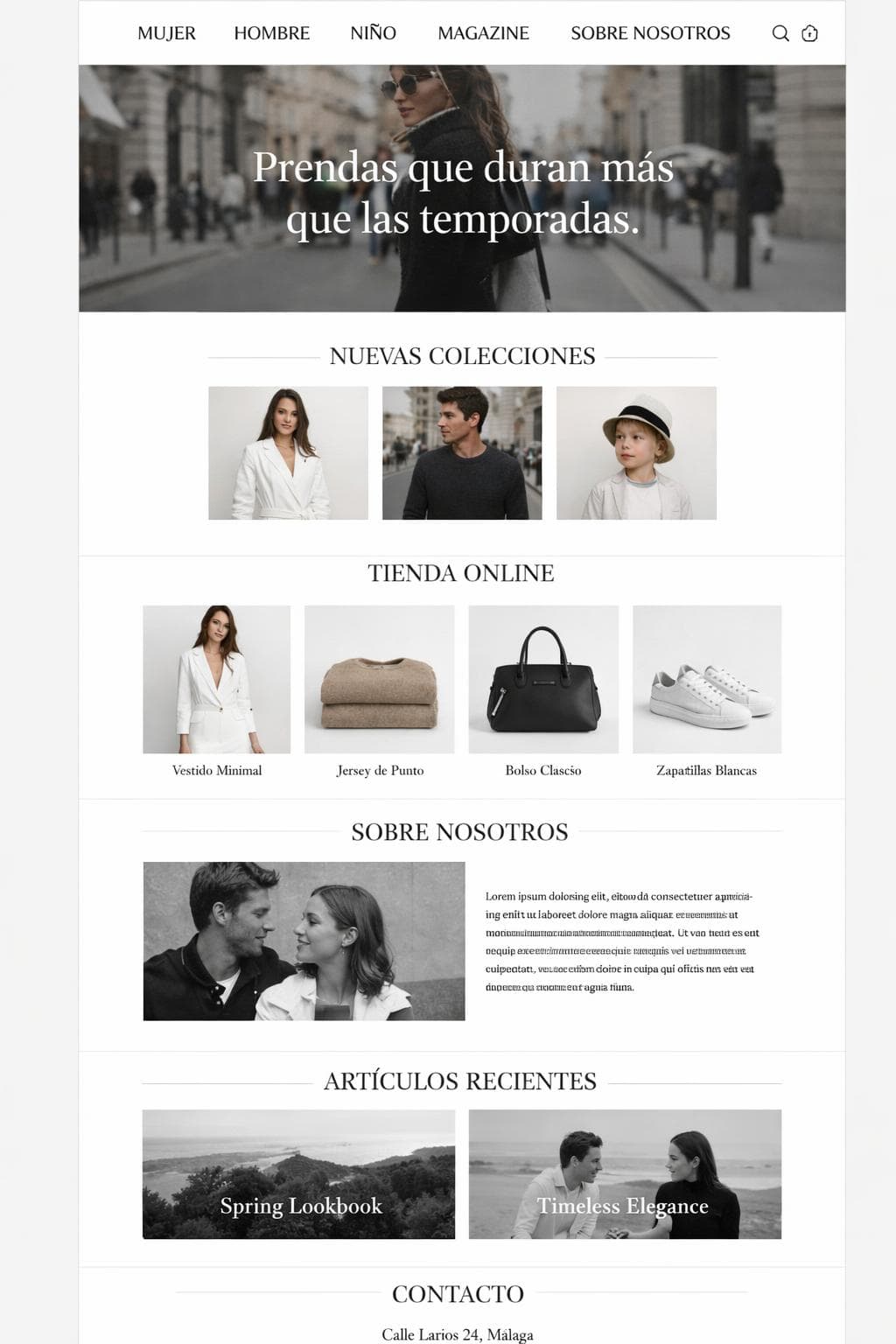 Marfil & Lino — vista previa del theme