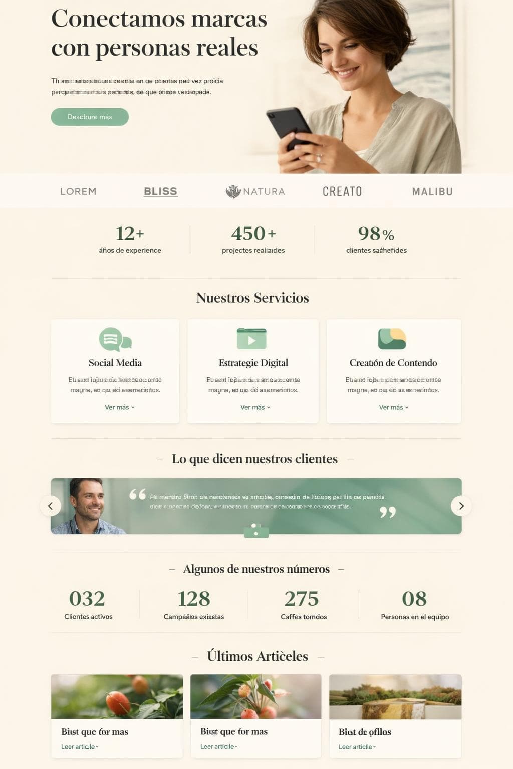 Marketing Aurora — vista previa del theme