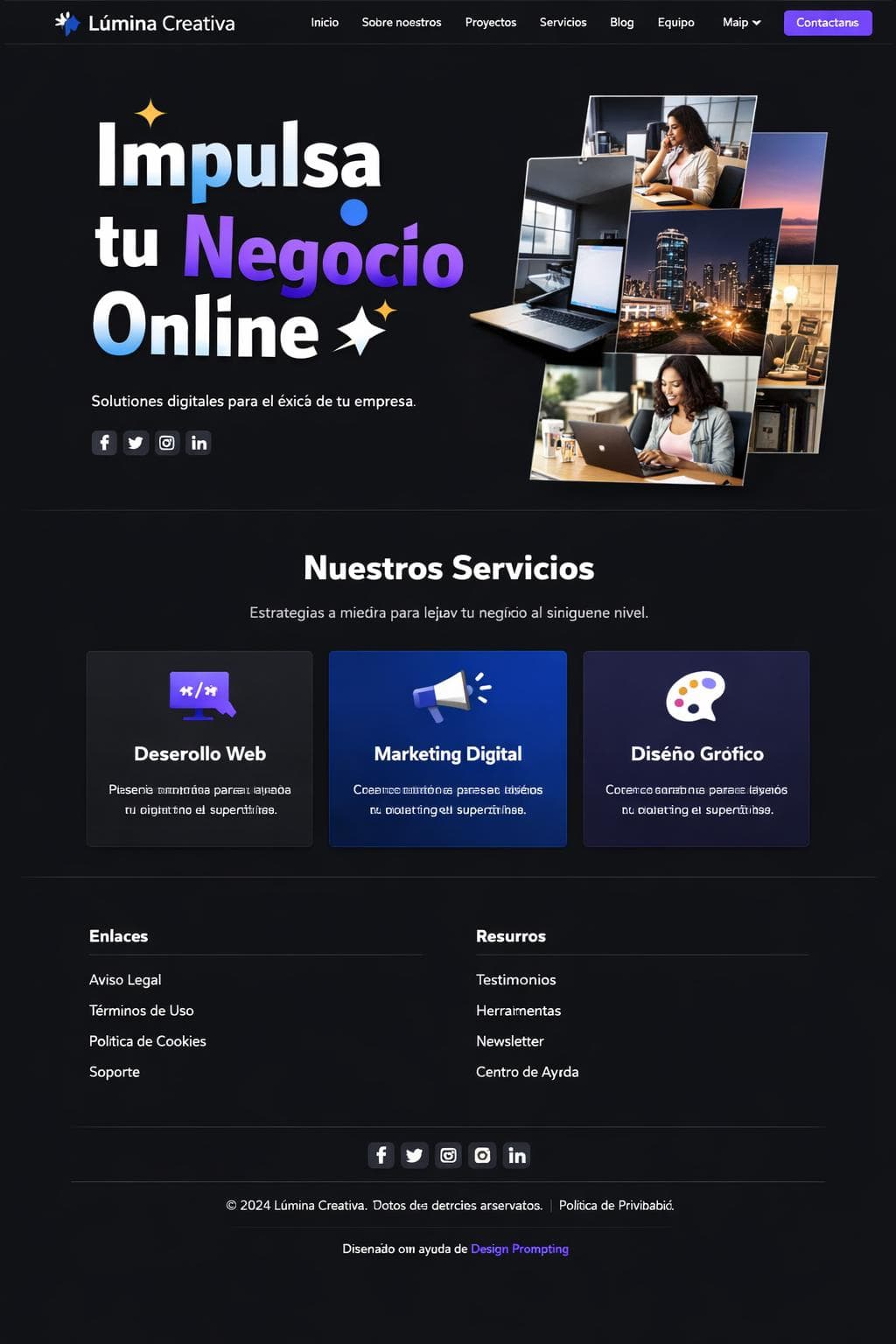 Marketing Boreal — vista previa del theme