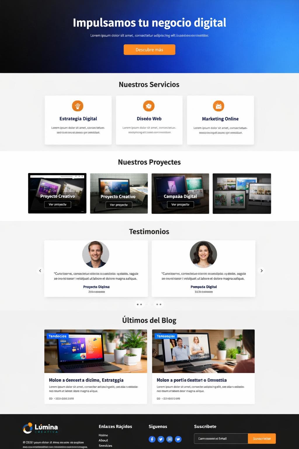 Marketing Jota — vista previa del theme