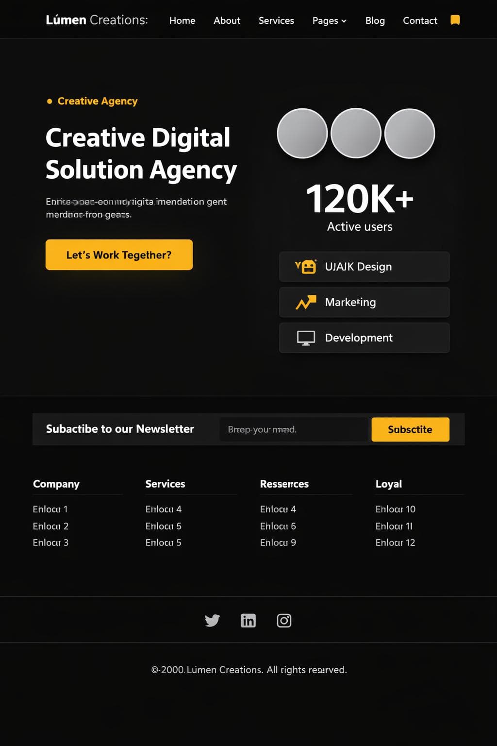Marketing Lira — vista previa del theme