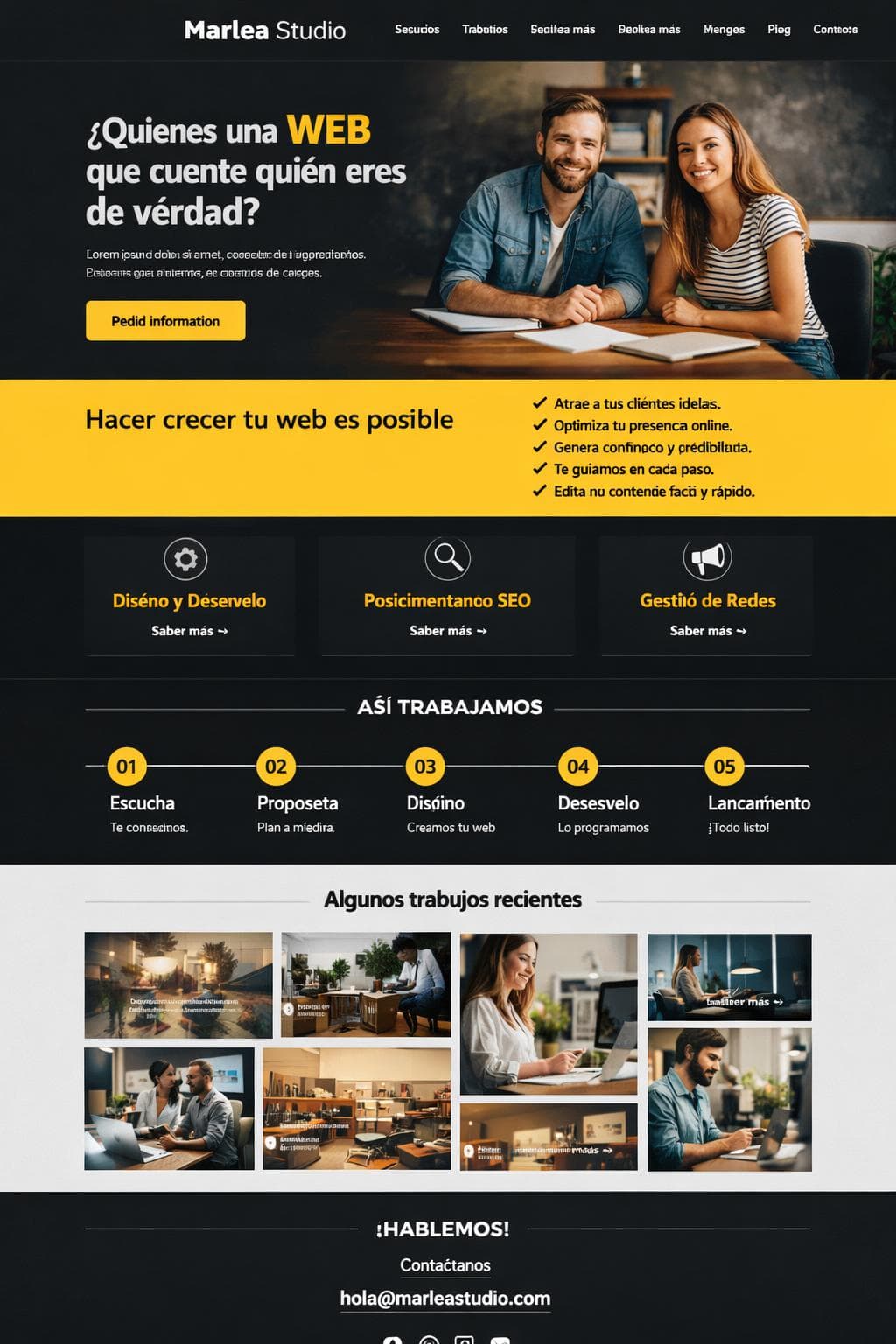 Marlea Studio — vista previa del theme