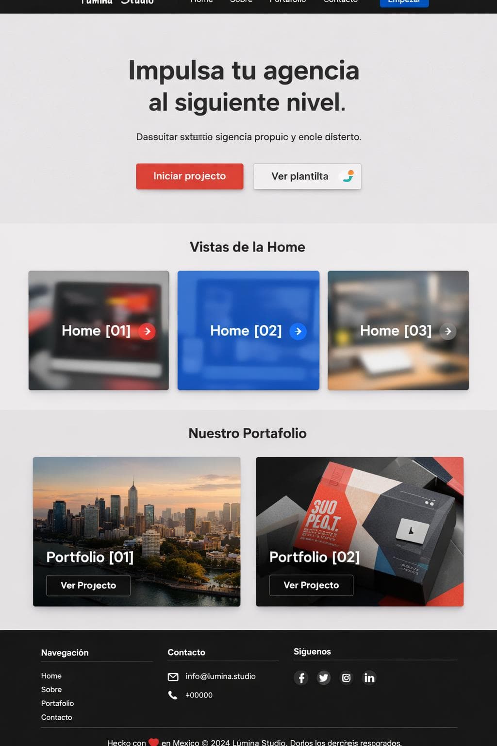 Media Ámbar — vista previa del theme