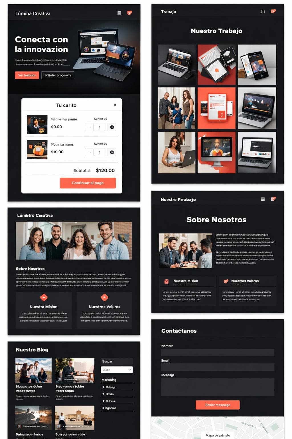 Media Cobalto — vista previa del theme