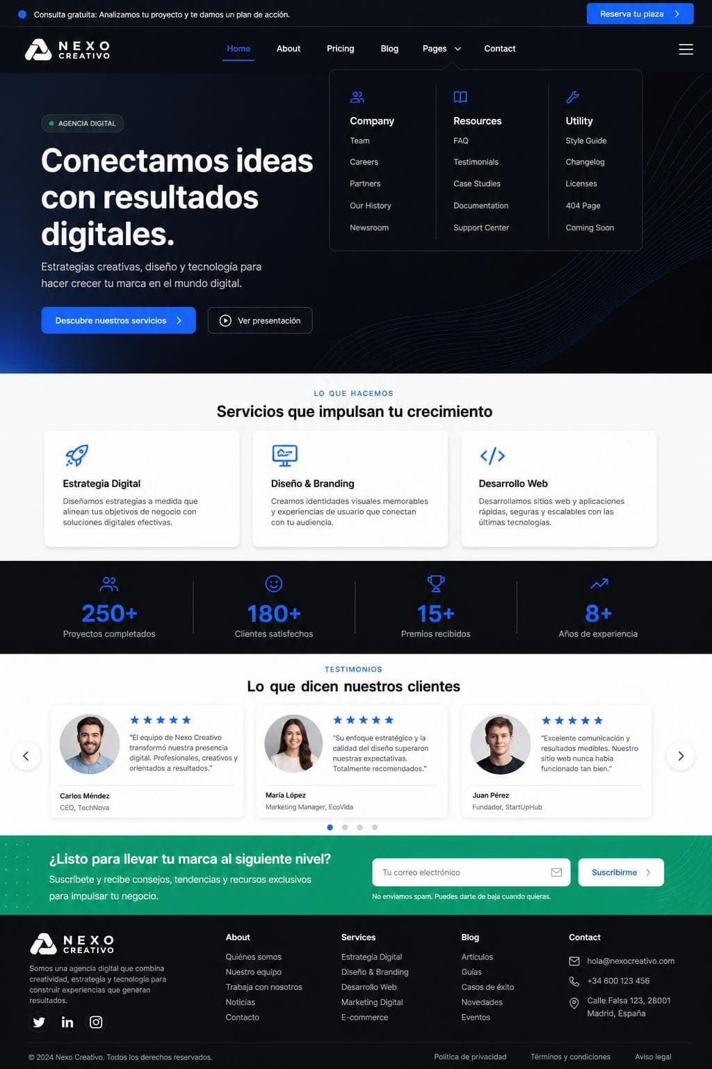 Media Nimbo — vista previa del theme