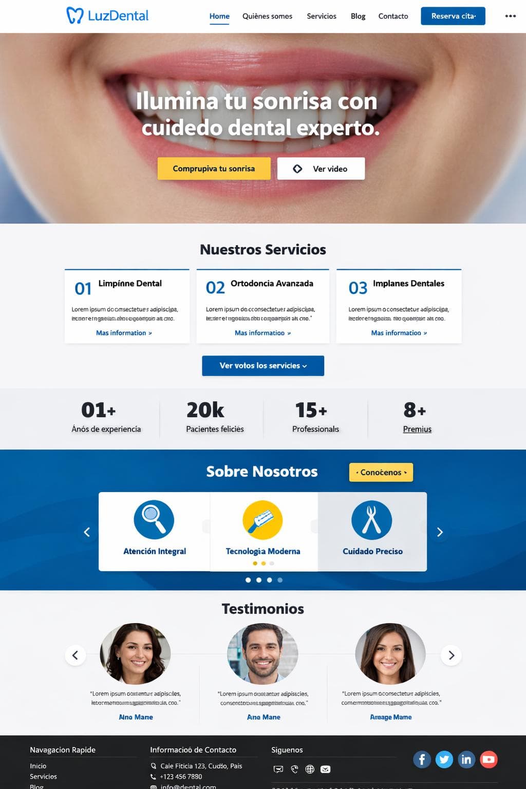 Médica Austral — vista previa del theme
