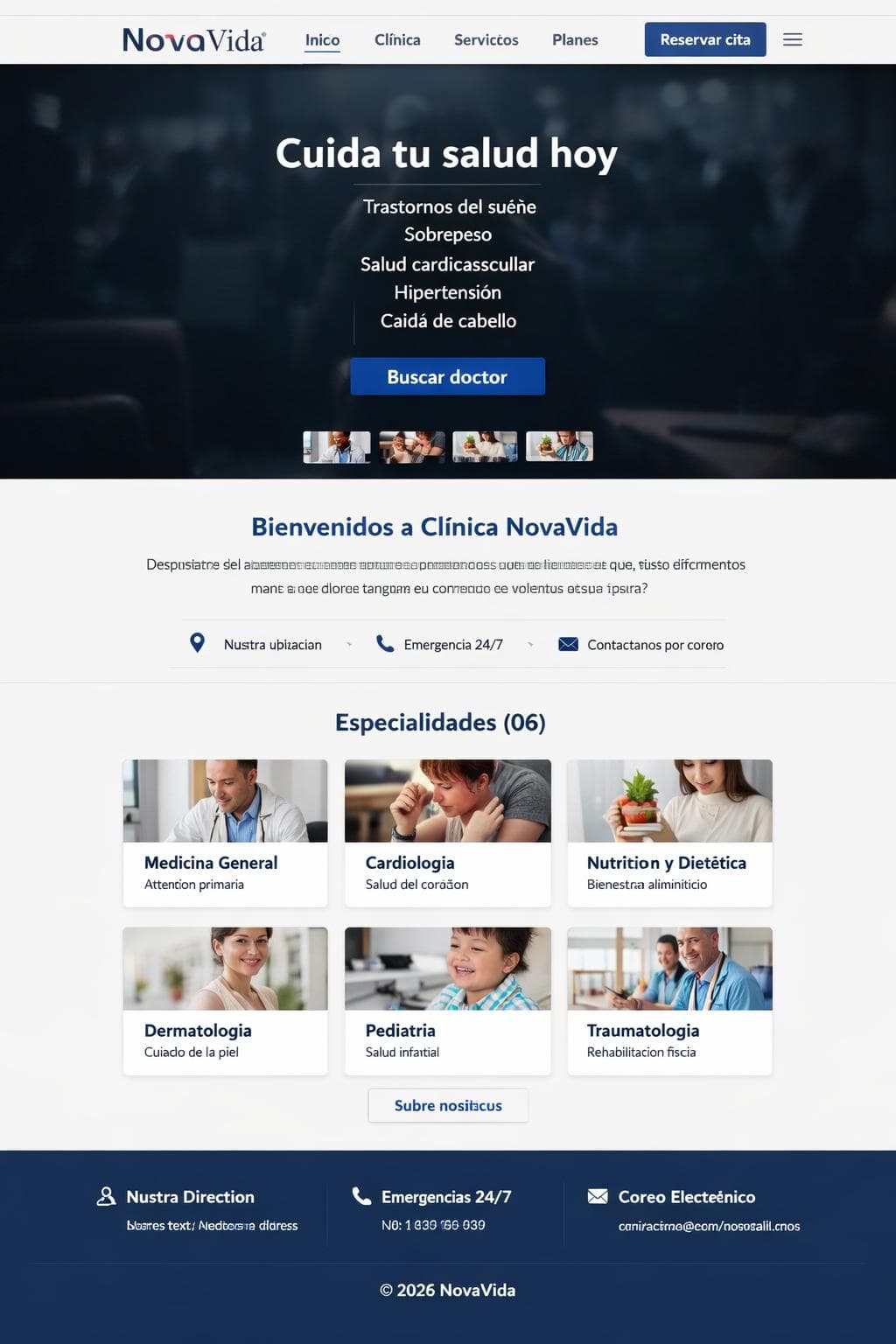 Médica Vega — vista previa del theme
