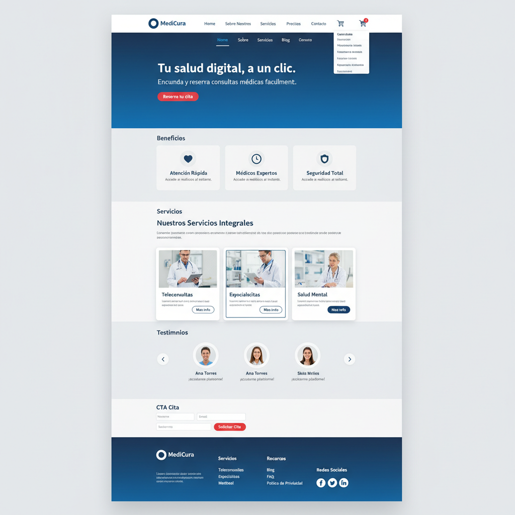 MediCura — vista previa del theme