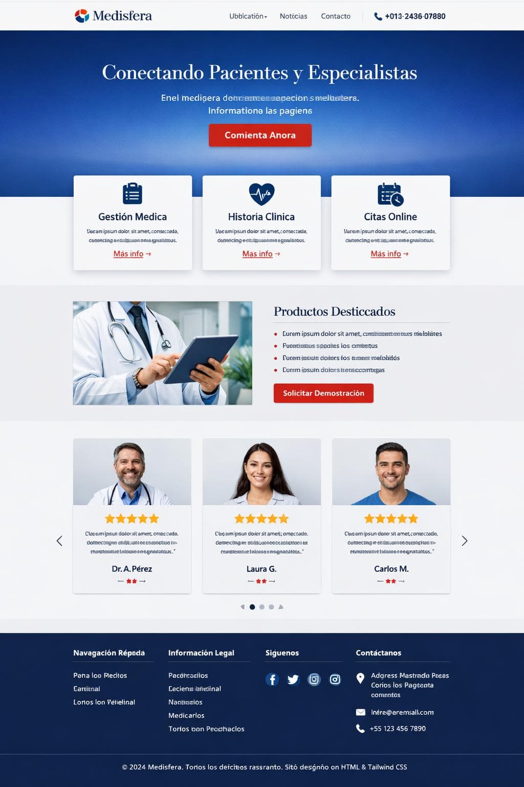 Medisfera — vista previa del theme