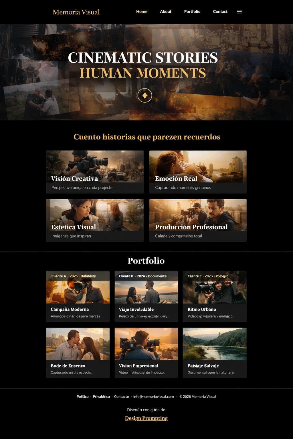 Memoria Visual — vista previa del theme