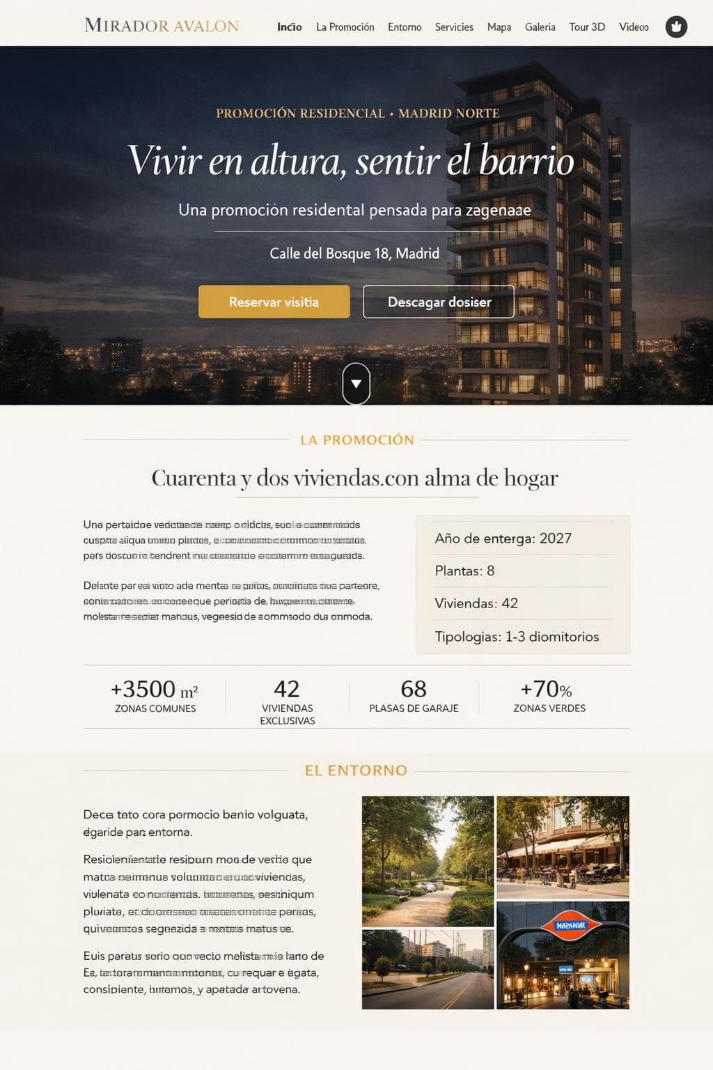 Mirador Avalon — vista previa del theme