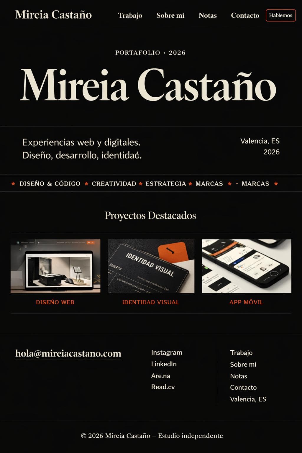 Mireia Castaño — vista previa del theme