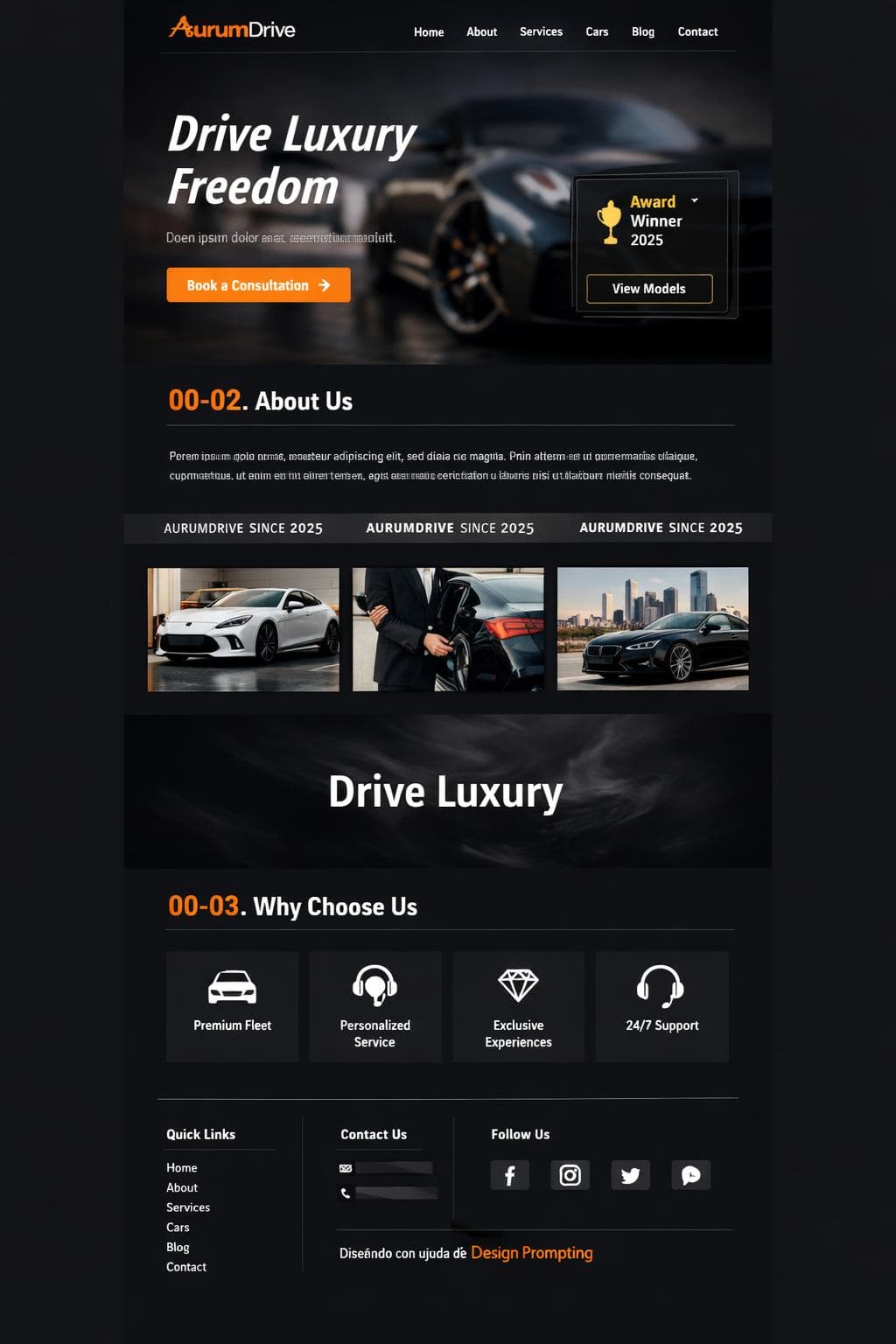 Motor Aurora — vista previa del theme