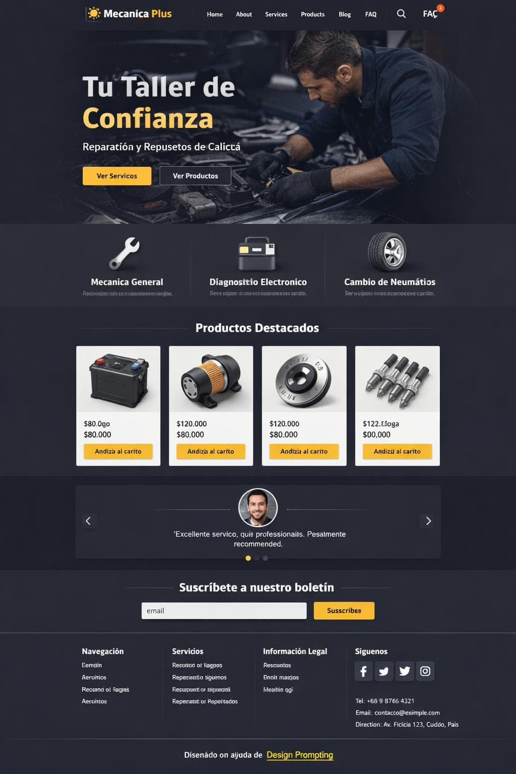 Motor Vega — vista previa del theme