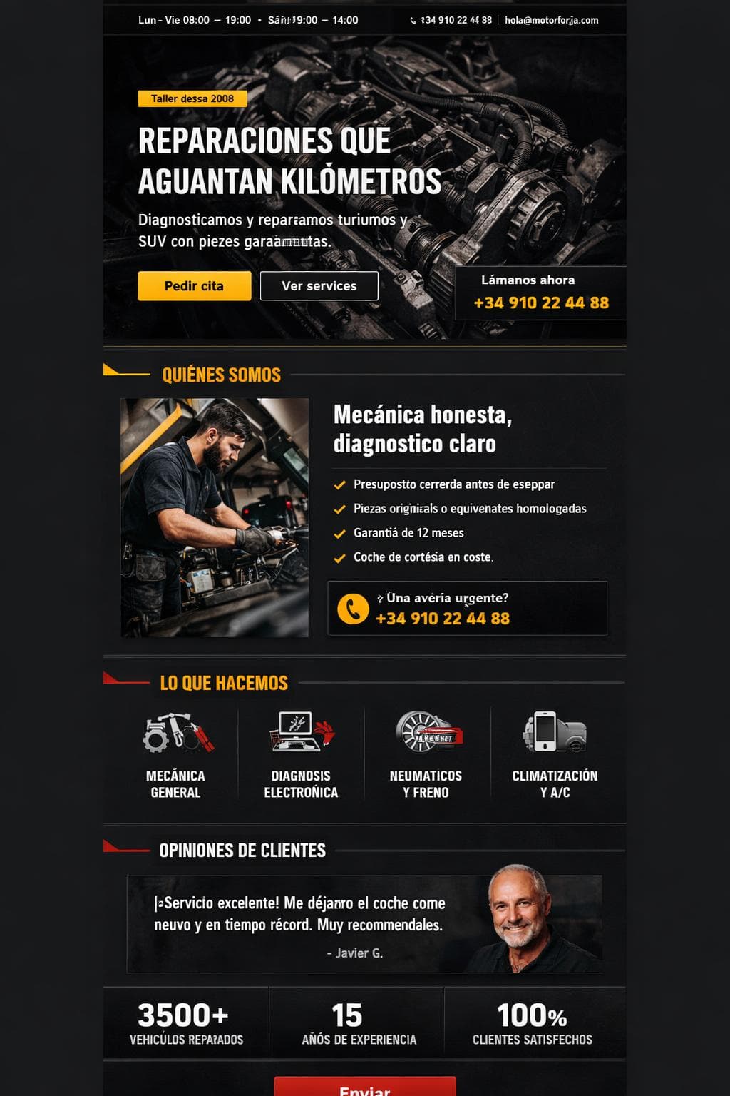MotorForja Talleres — vista previa del theme