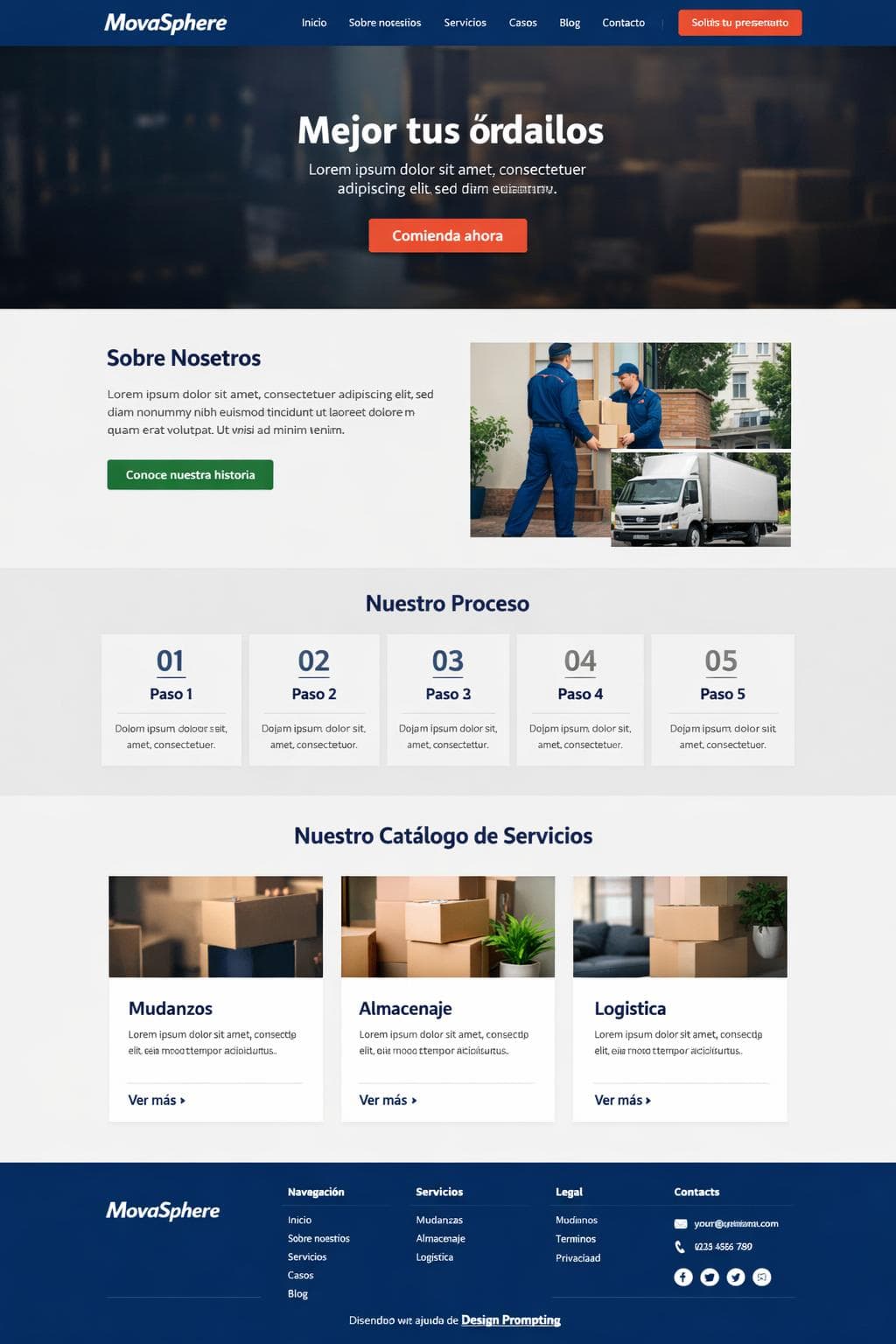 MovaSphere — vista previa del theme