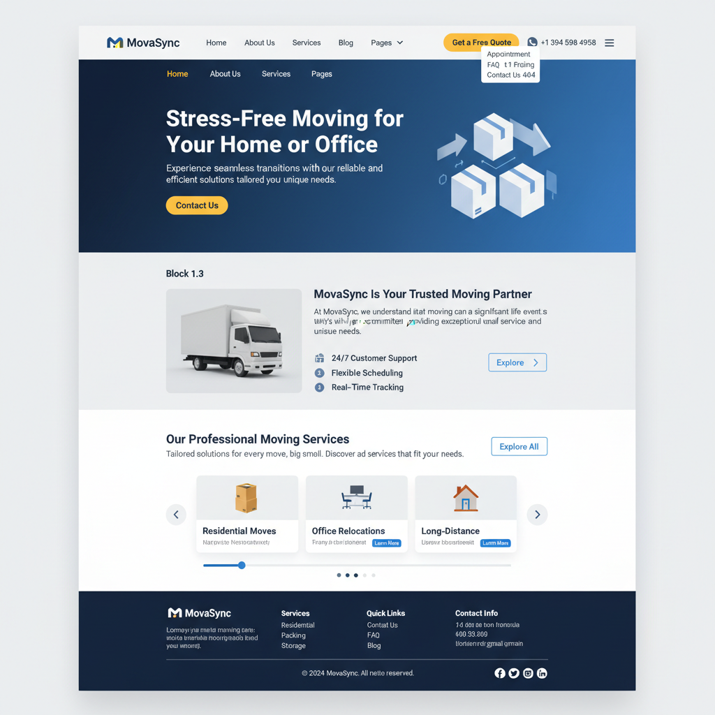 MovaSync — vista previa del theme