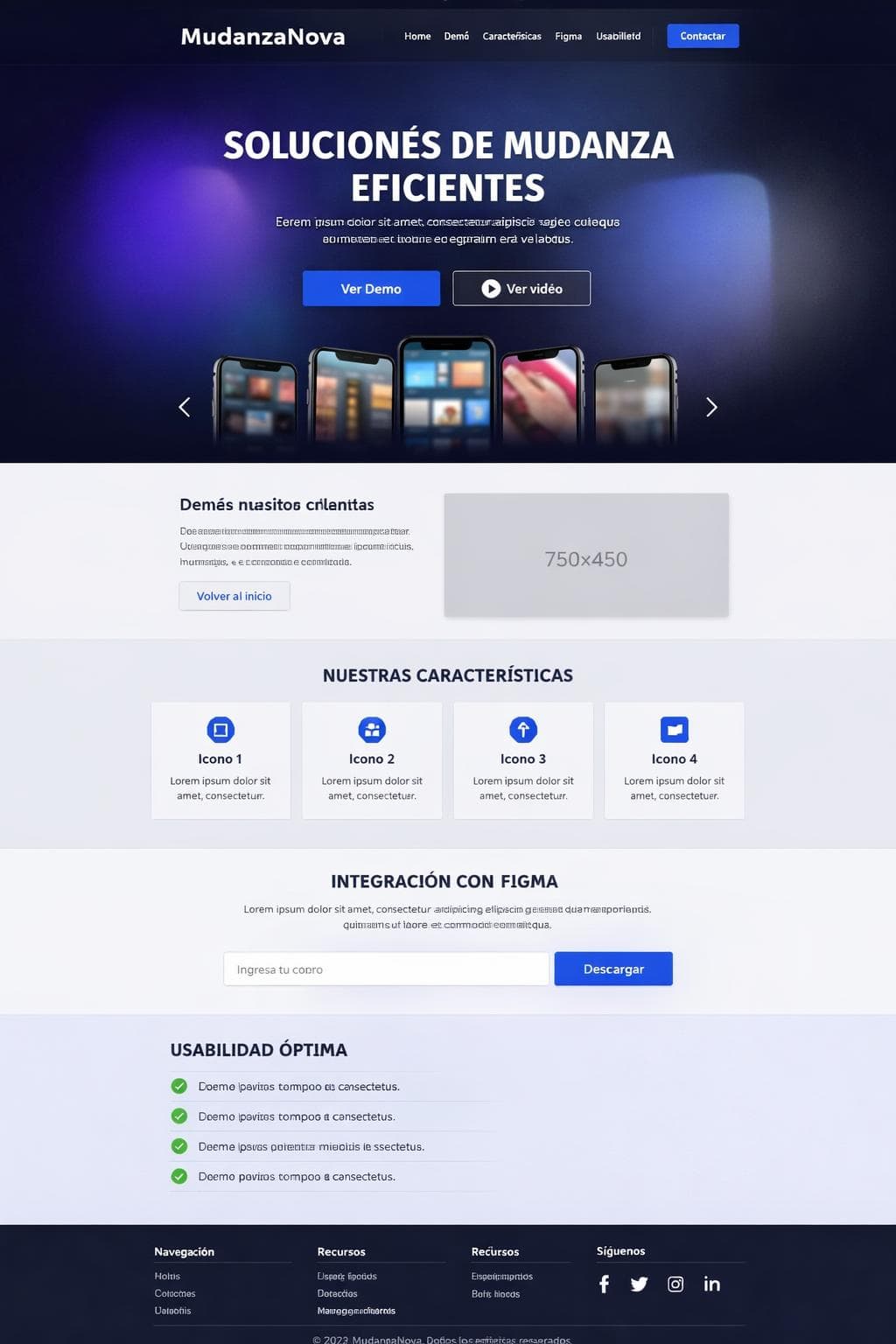 MudanzaNova — vista previa del theme