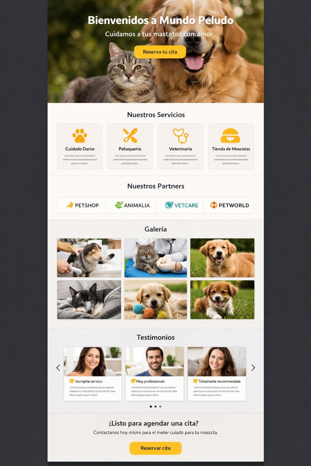 Mundo Peludo — vista previa del theme