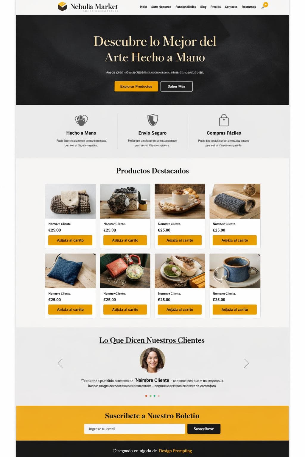 Nebula Market — vista previa del theme