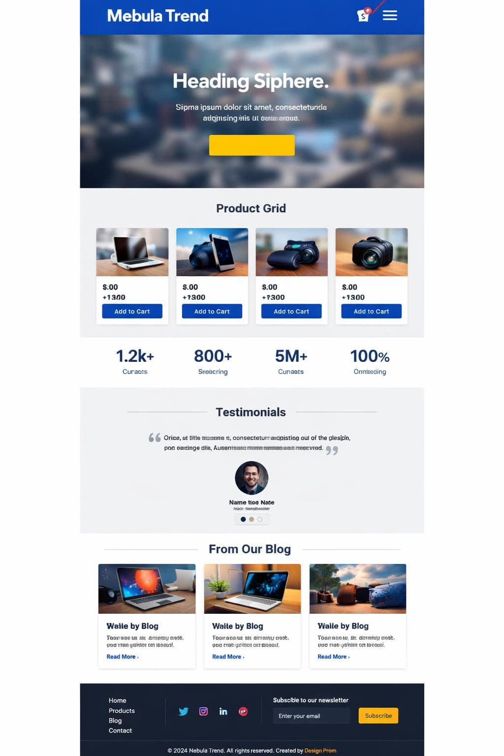 Nebula Trend — vista previa del theme