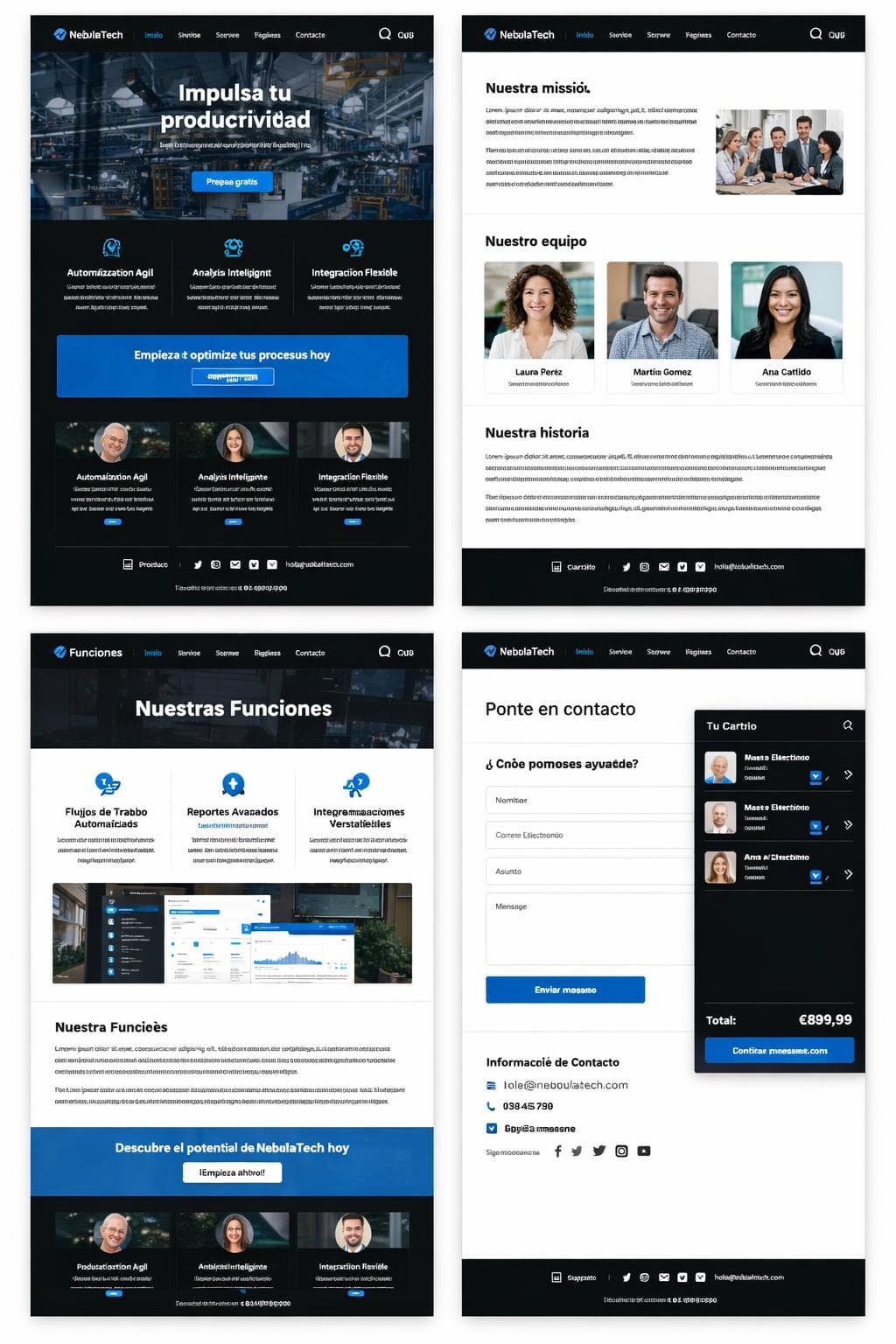 NebulaTech — vista previa del theme
