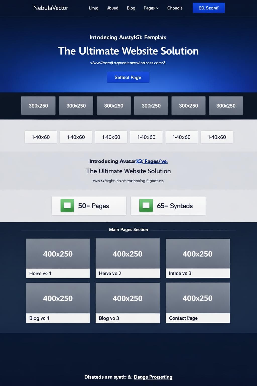 NebulaVector — vista previa del theme