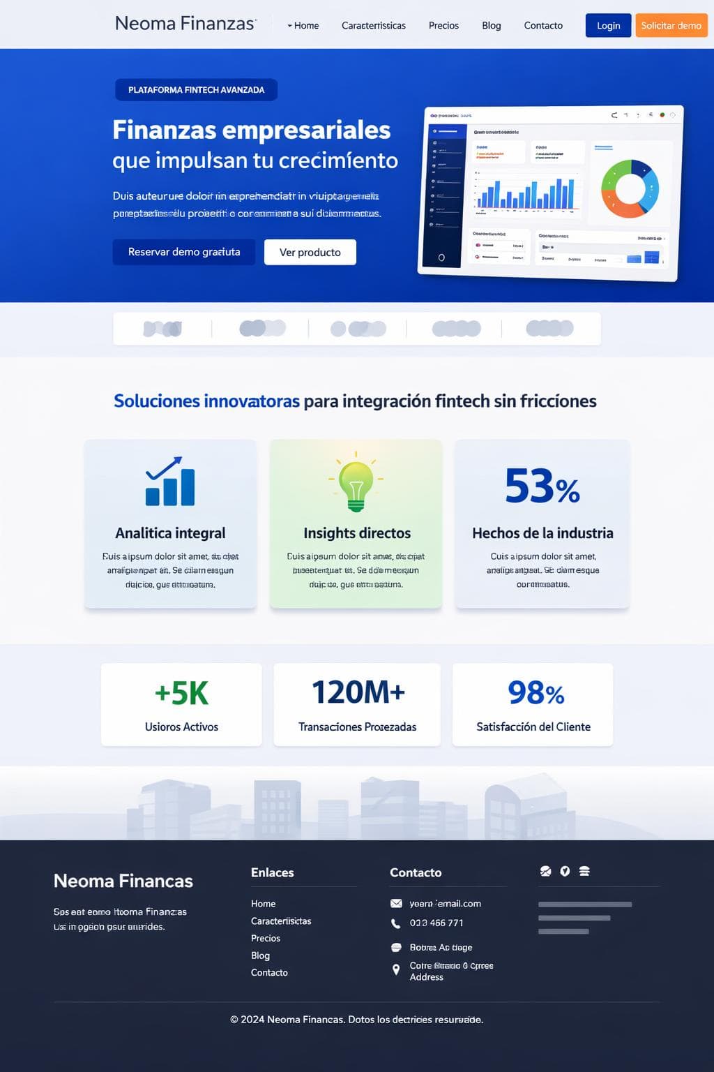Neoma Finanzas — vista previa del theme