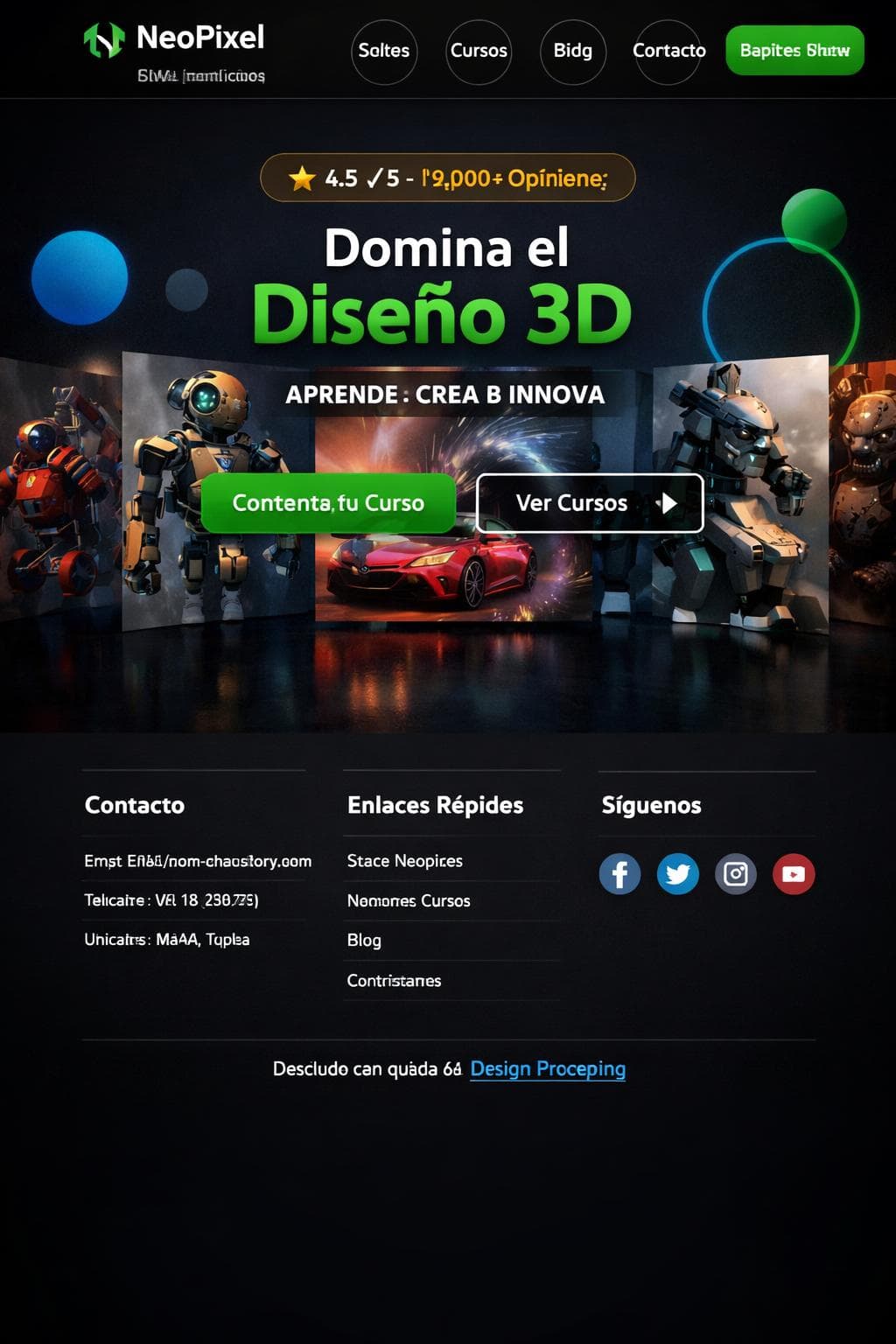 NeoPixel Academy — vista previa del theme